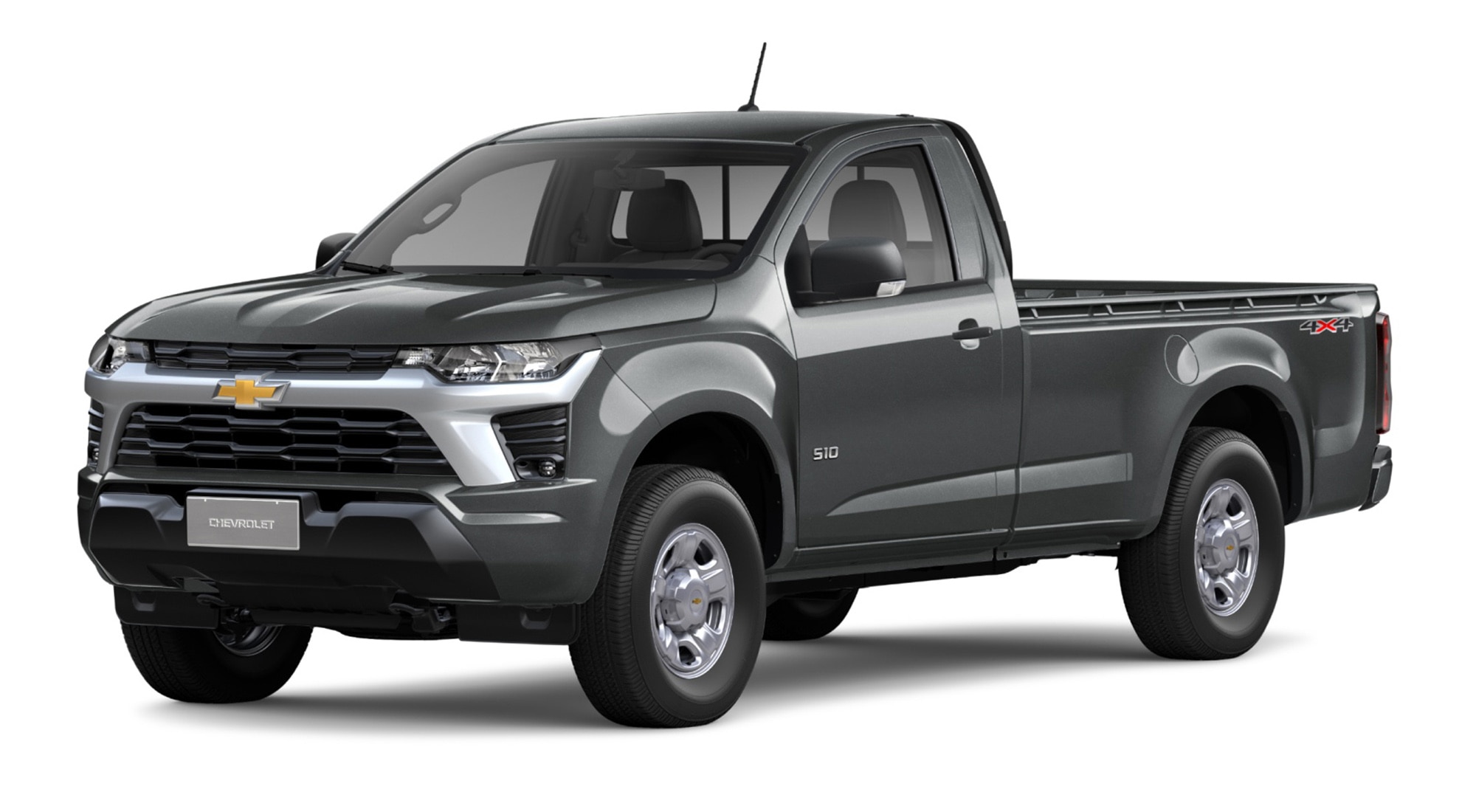 Chevrolet S10 cabine simples cor cinza âmbar
